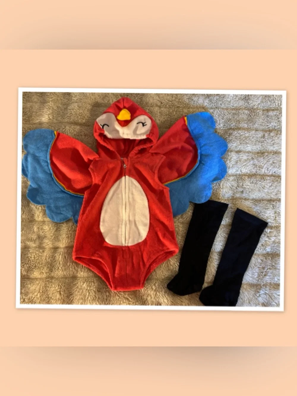 Baby Bird/Parrot Infant Halloween Costume Romper Set ~ Size ~ 6-12 Months